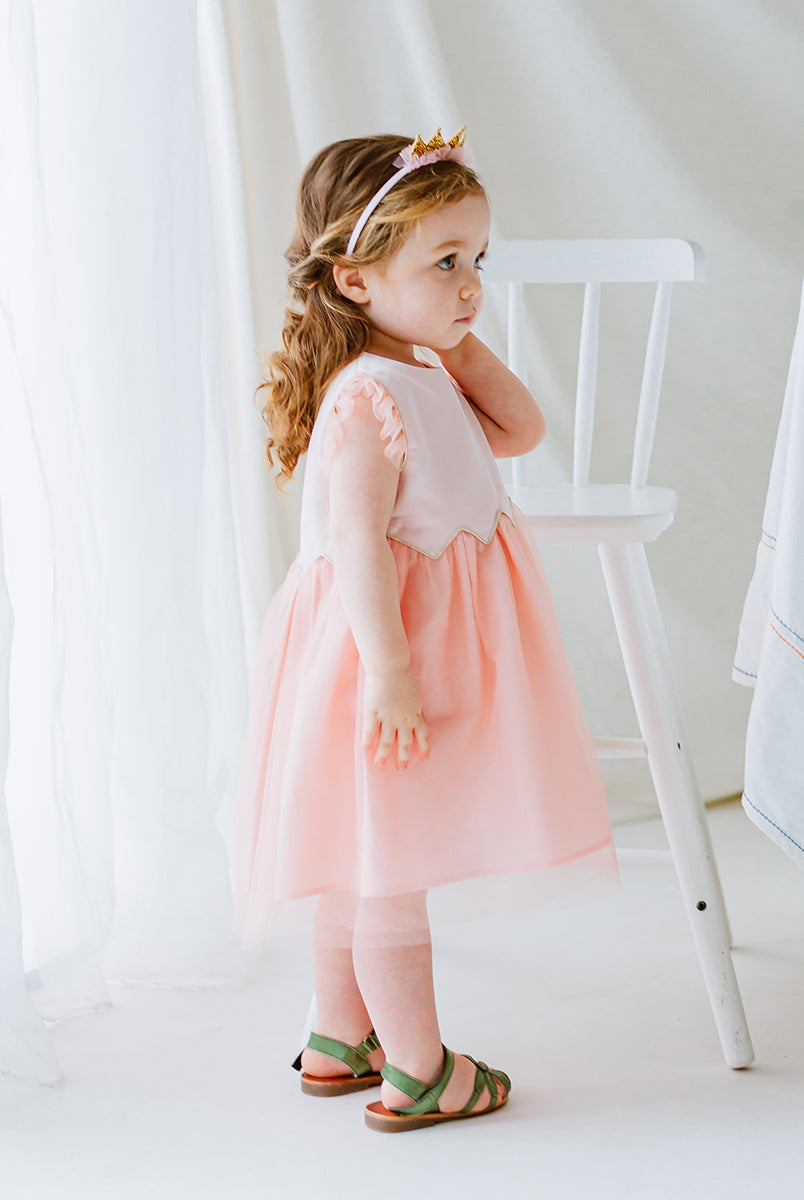 Tresco Dress, Coral Pink – view 6
