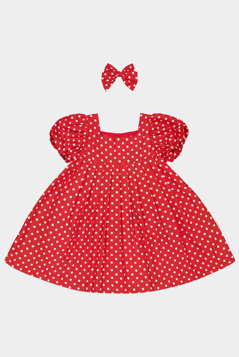 Harrogate Polka Dot Dress, Red Polka – view 2
