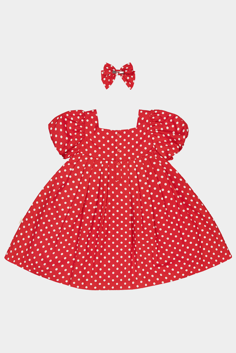 Harrogate Polka Dot Dress, Red Polka – view 8