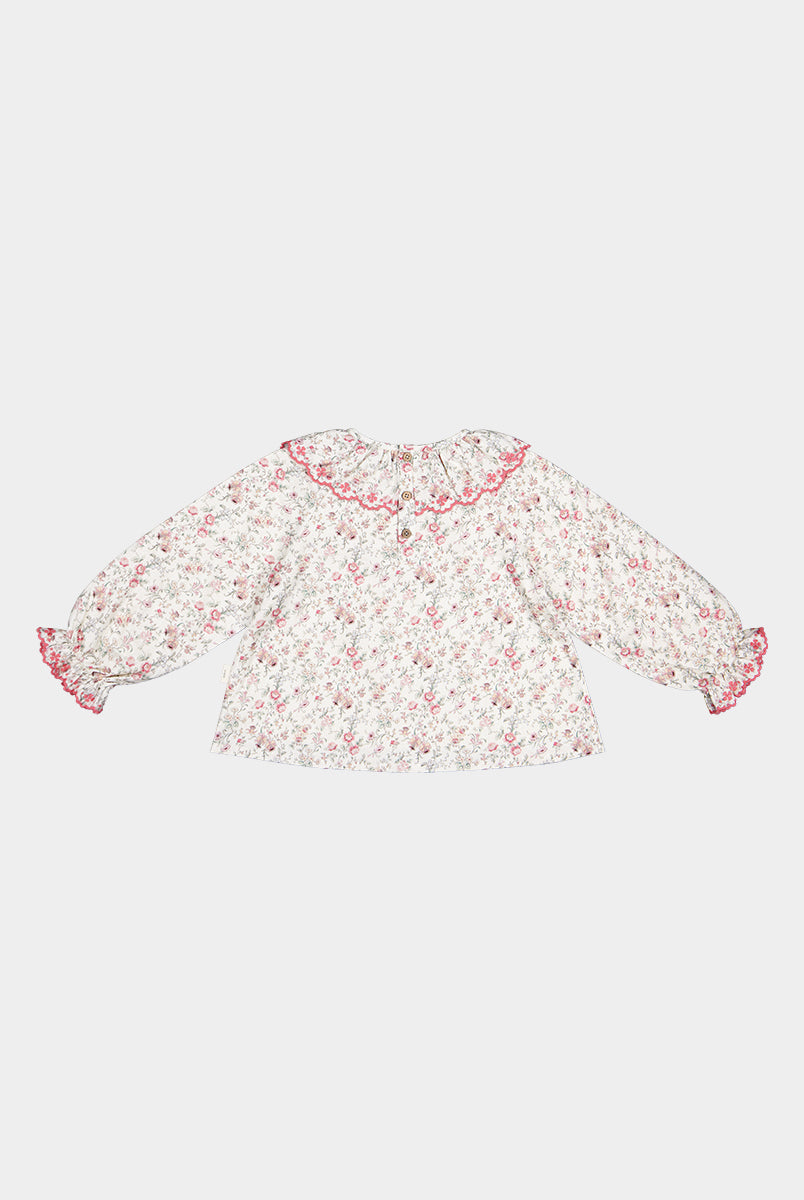 Liverpool Floral Shirt, Alpine Meadow, Beige – view 8