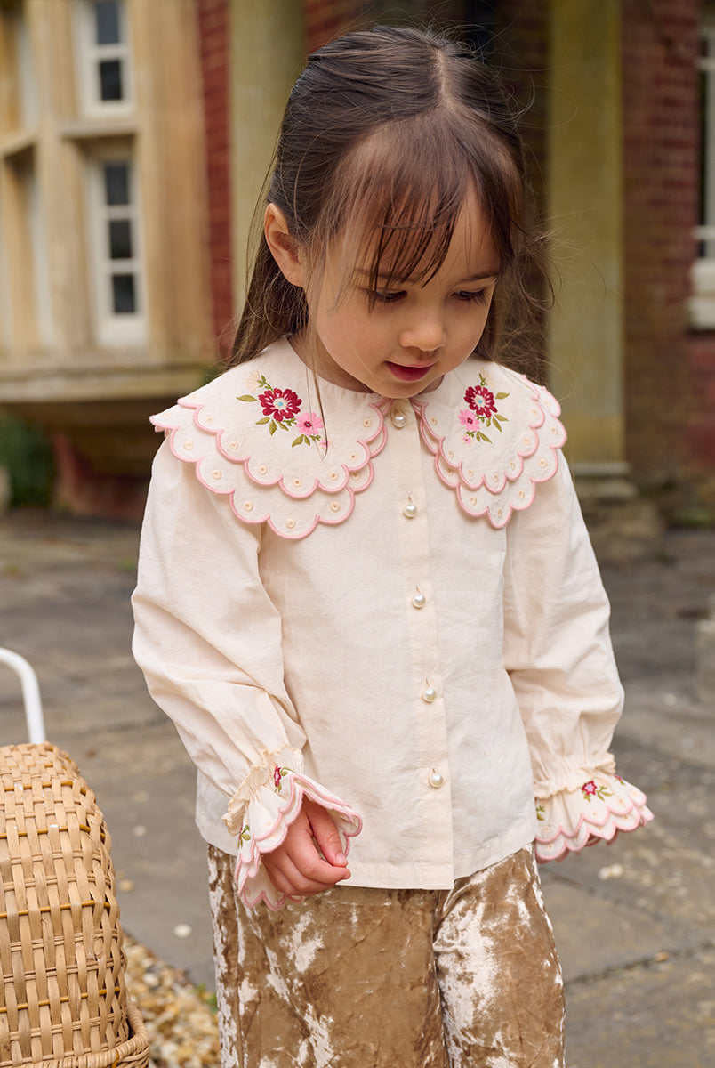 Venice Double-Collar Shirt, Almond White – view 7