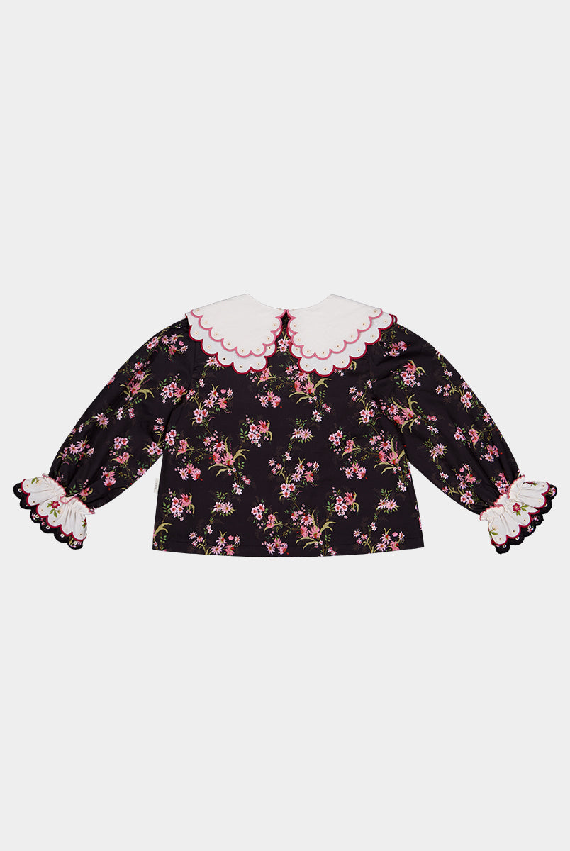 Venice Double-Collar Shirt, Chelsea Mews, Black – view 8