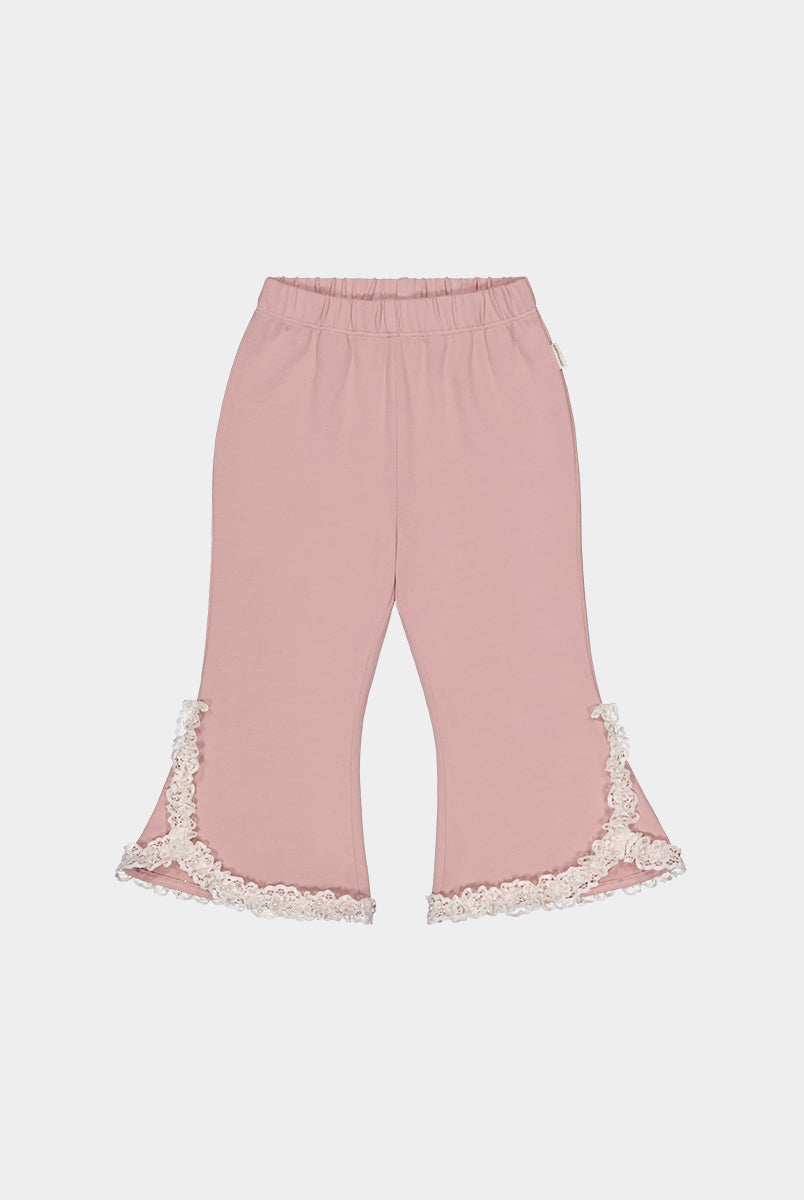 Tretyakov Lace-Trim Leggings, Light Rose – view 2