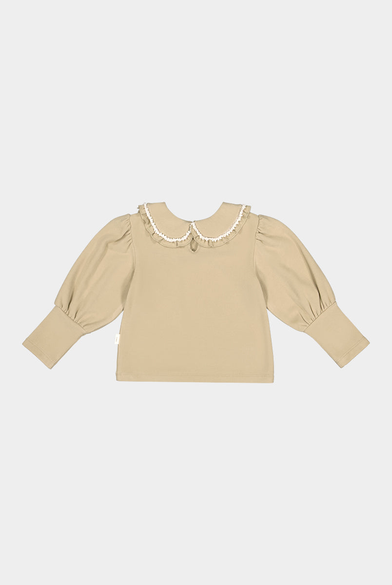 Vienna Pearl Top, Khaki – view 7