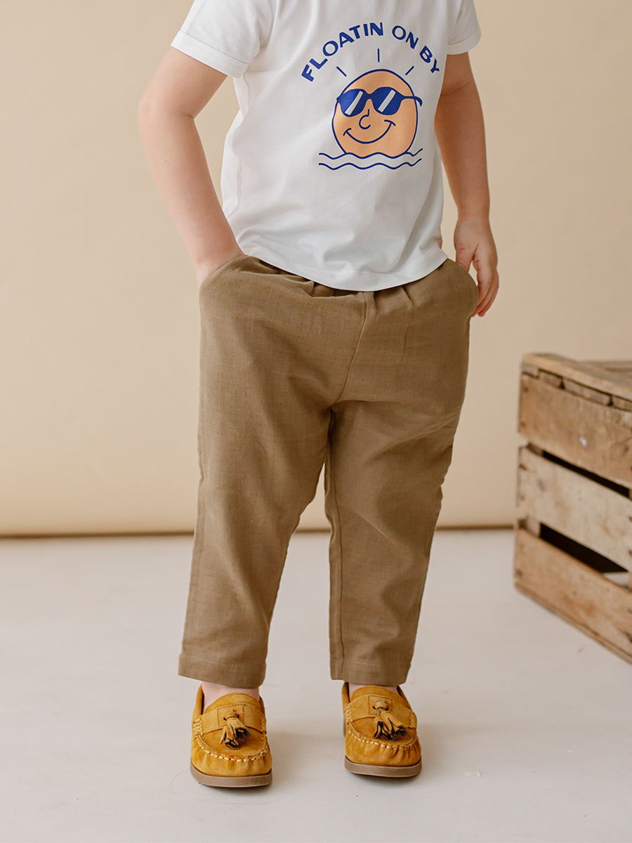 Moorway Soft Cotton Gauze Trousers Ecru