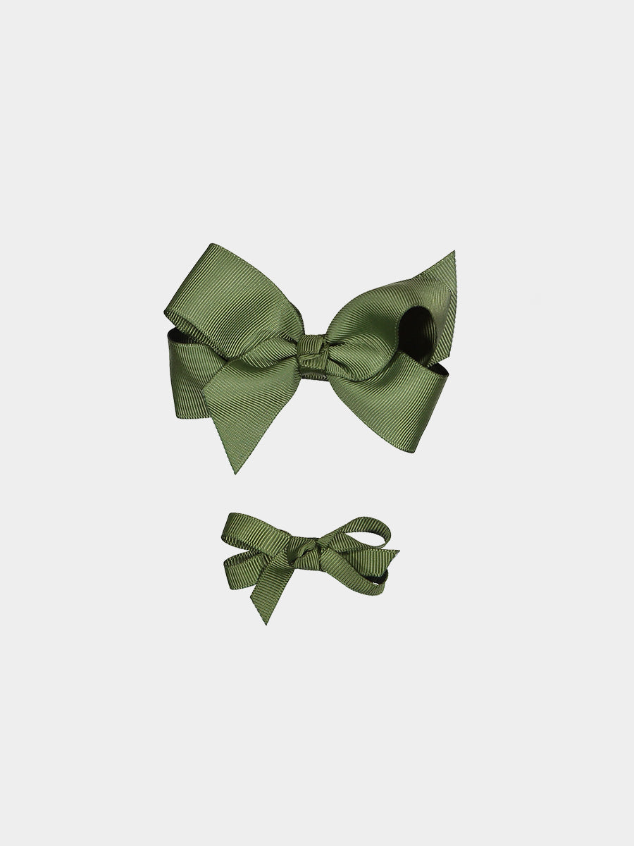 Ribbon Hair Bow Clip Set Autumn