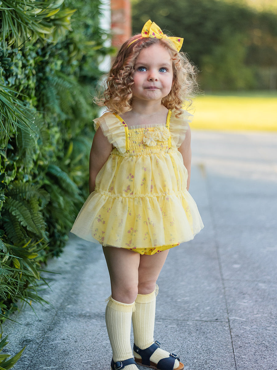 Ivette 2 Piece Tutu Top Bloomers Set, Mayfair Garden