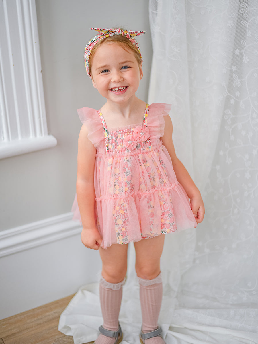 Ivette 2 Piece Tutu Top Bloomers Set, Colourful Newnham