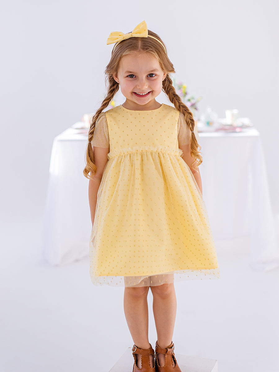 Iris Tulle Dress Lemon