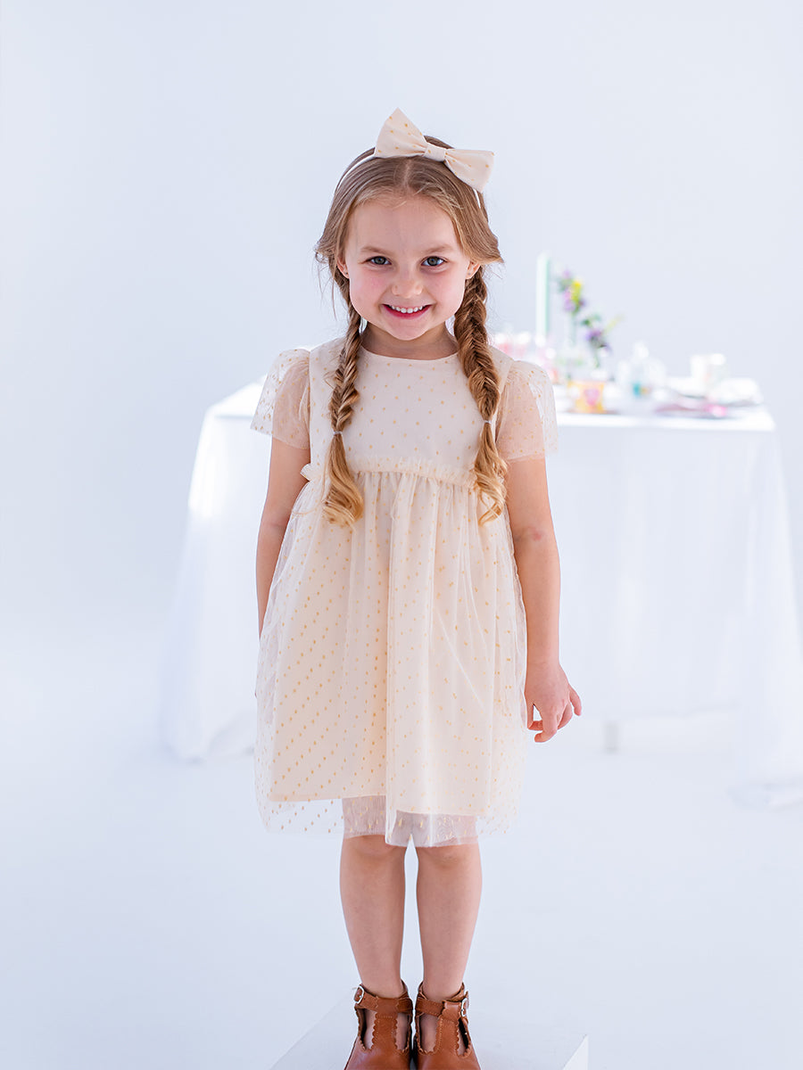 Iris Tulle Dress Almond