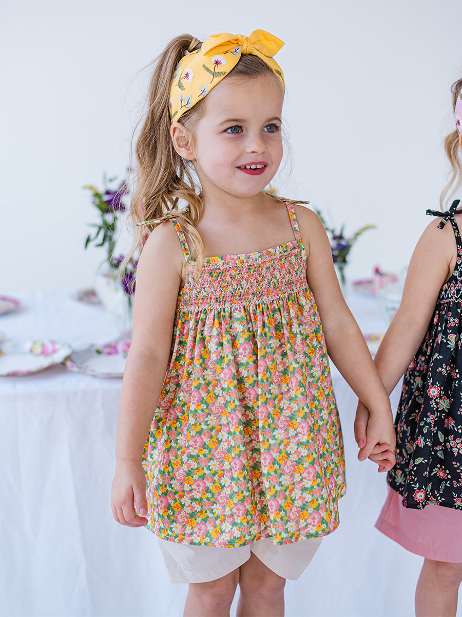 Cerris Smocking Top & Shorts Set Blooming Cornwall