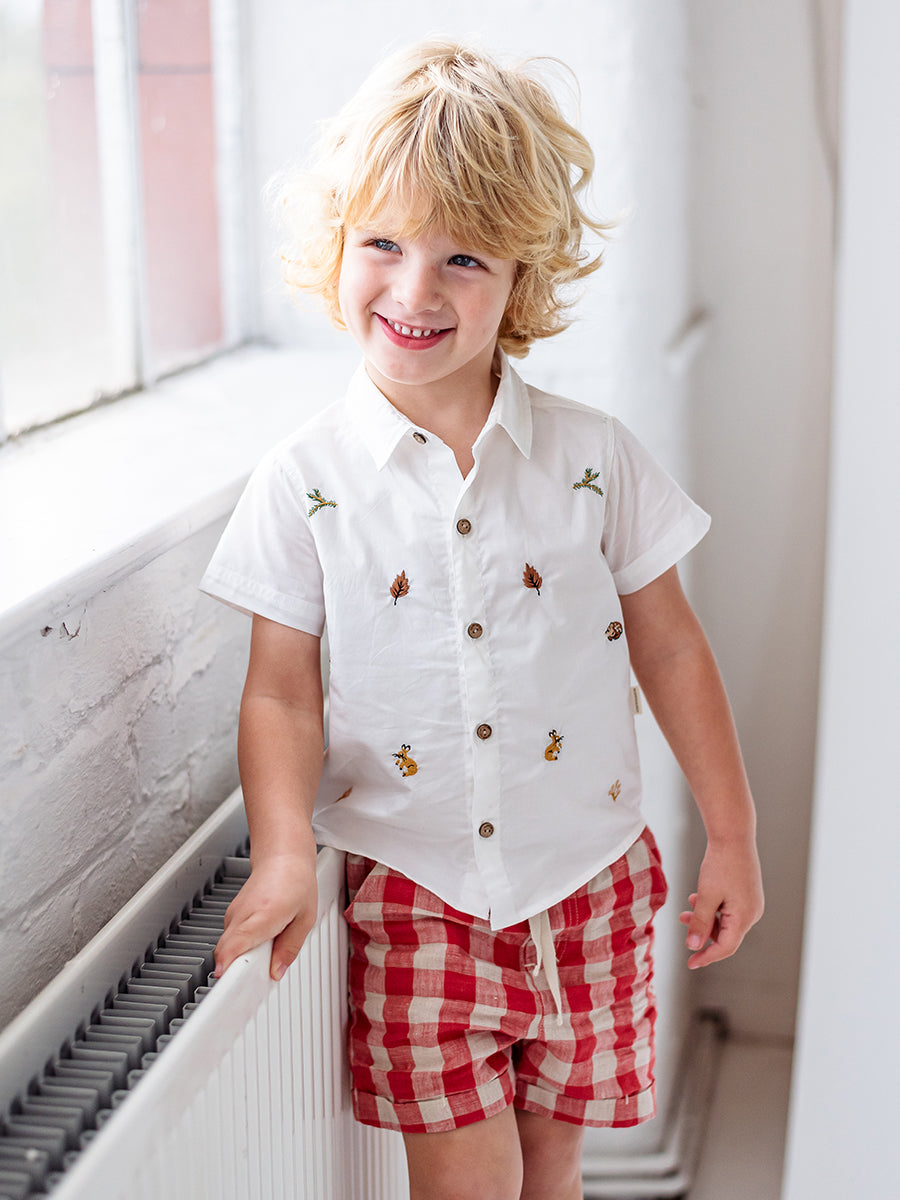 Malus Embroidery Shirt ivory