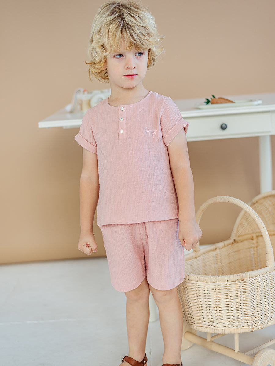 Miller Shirt & Shorts Set Dusty Pink