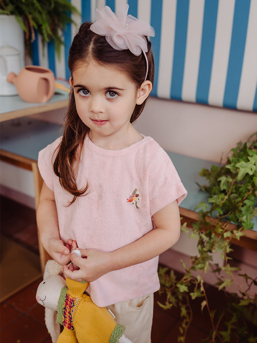 Torquay Cotton Jersey T Shirt Blush Pink