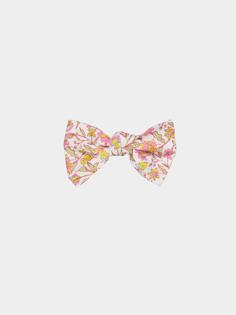 Lucerne Bow Hair Clip Fuschia Floral