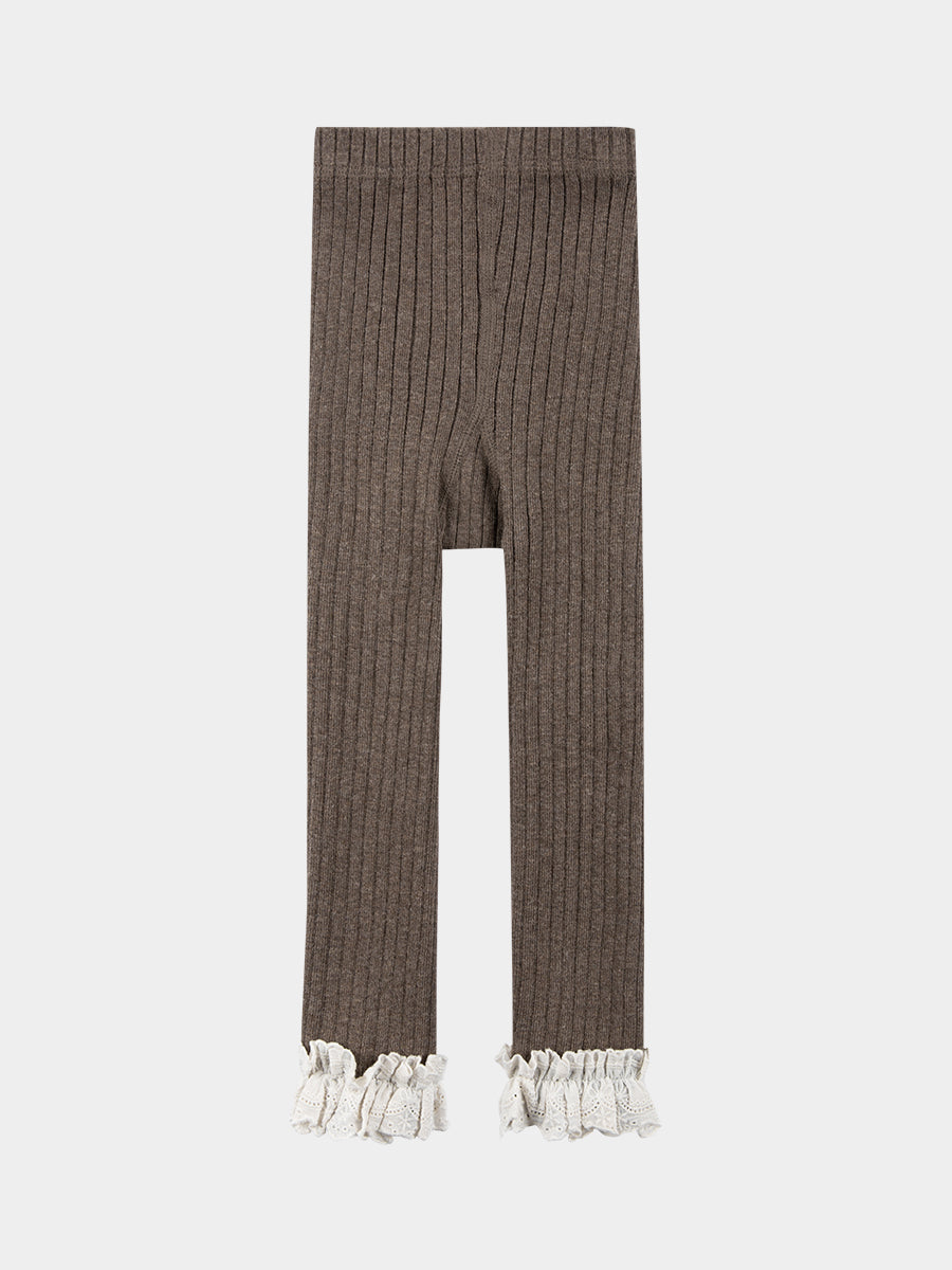 Lace Ruffle Organic Cotton Leggings Coco