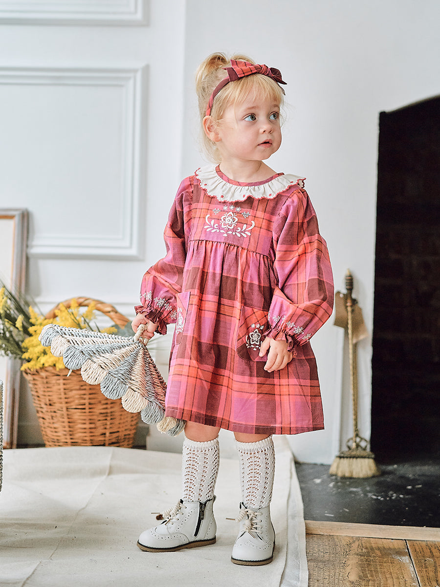 Mia Embroidered Dress Check