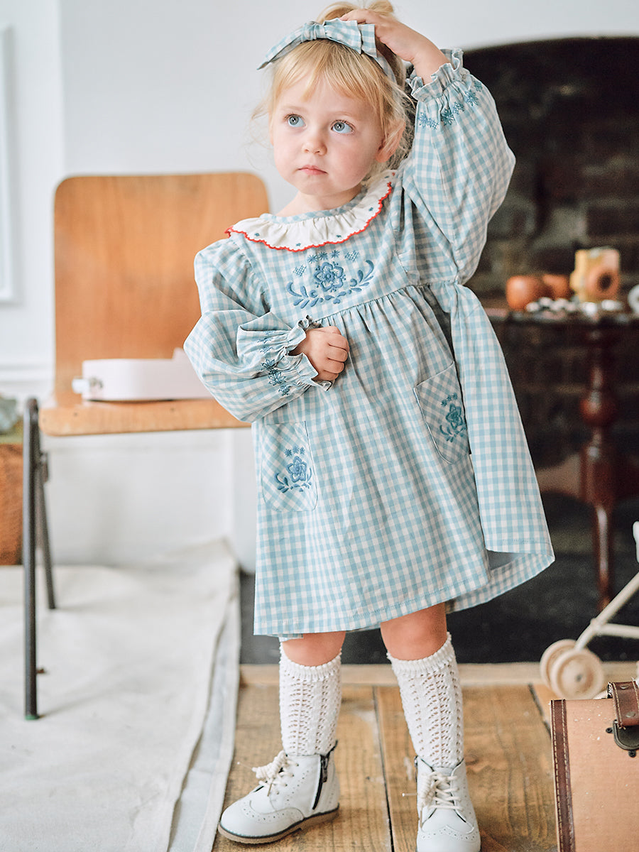 Mia Embroidered Dress Check