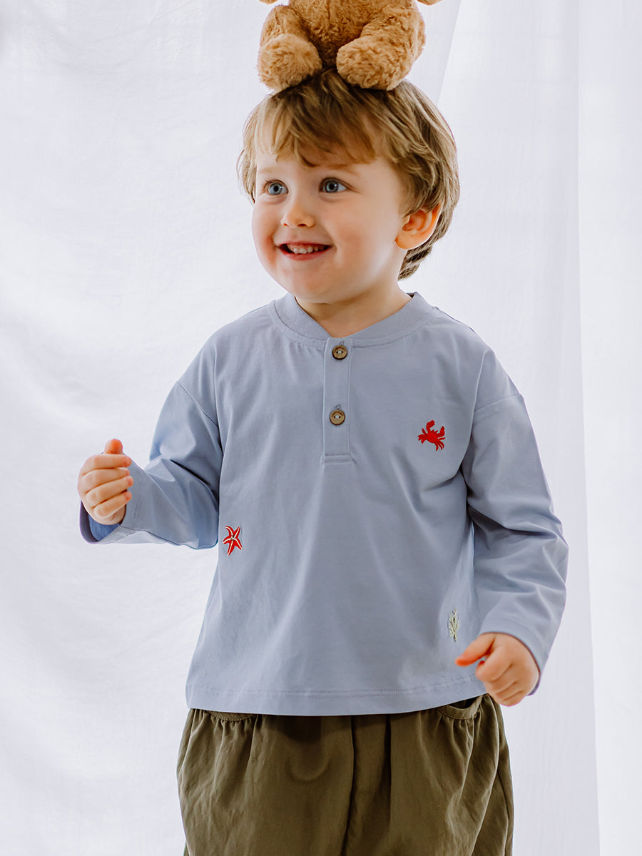 Metz Embroidered Top Cloudy