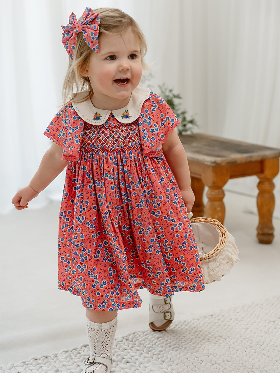 Odense Hand Embroidered Dress Watercolor Kousa
