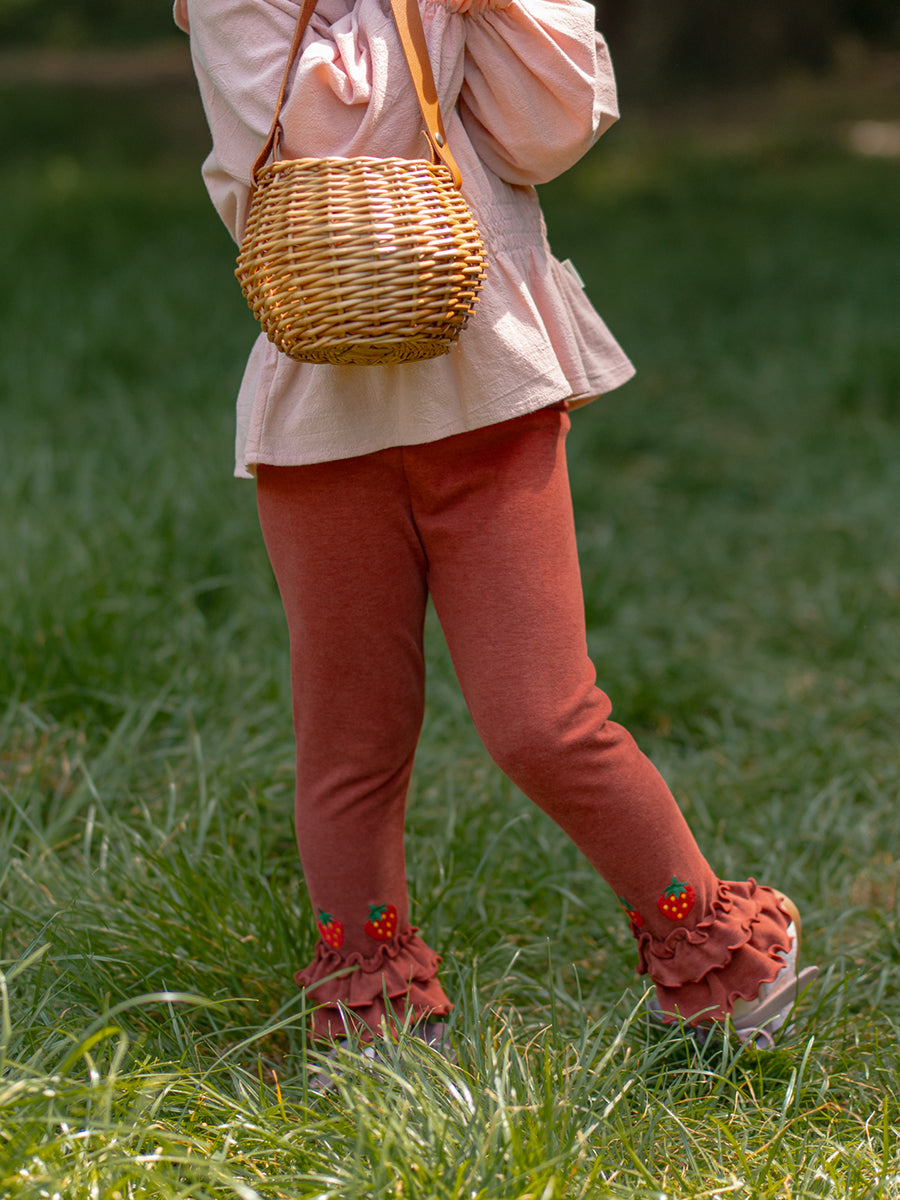 Salisbury Hand Embroidered Leggings Cappuccino
