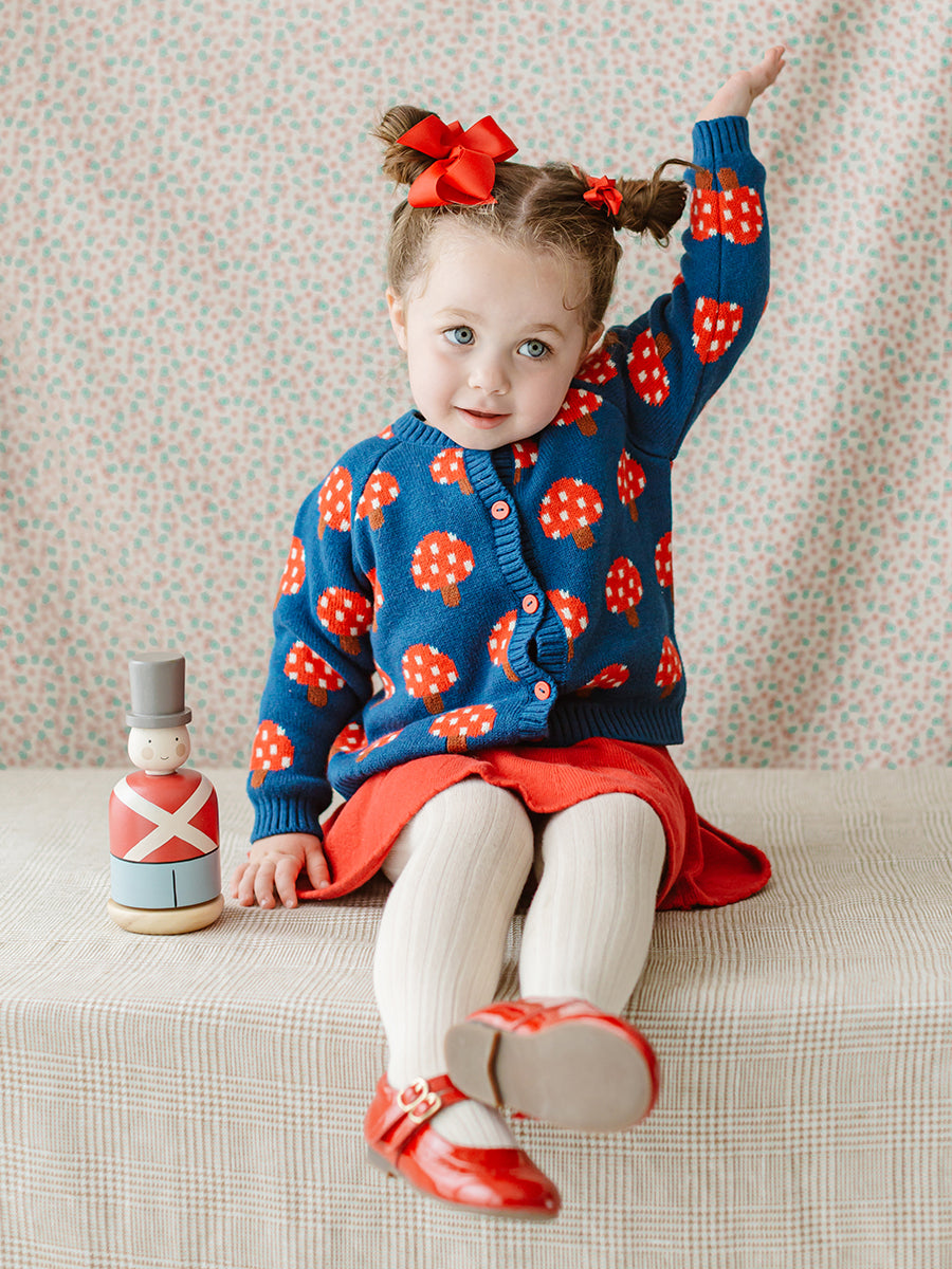 Norwich Jacquard Cardigan Magic Mushroom