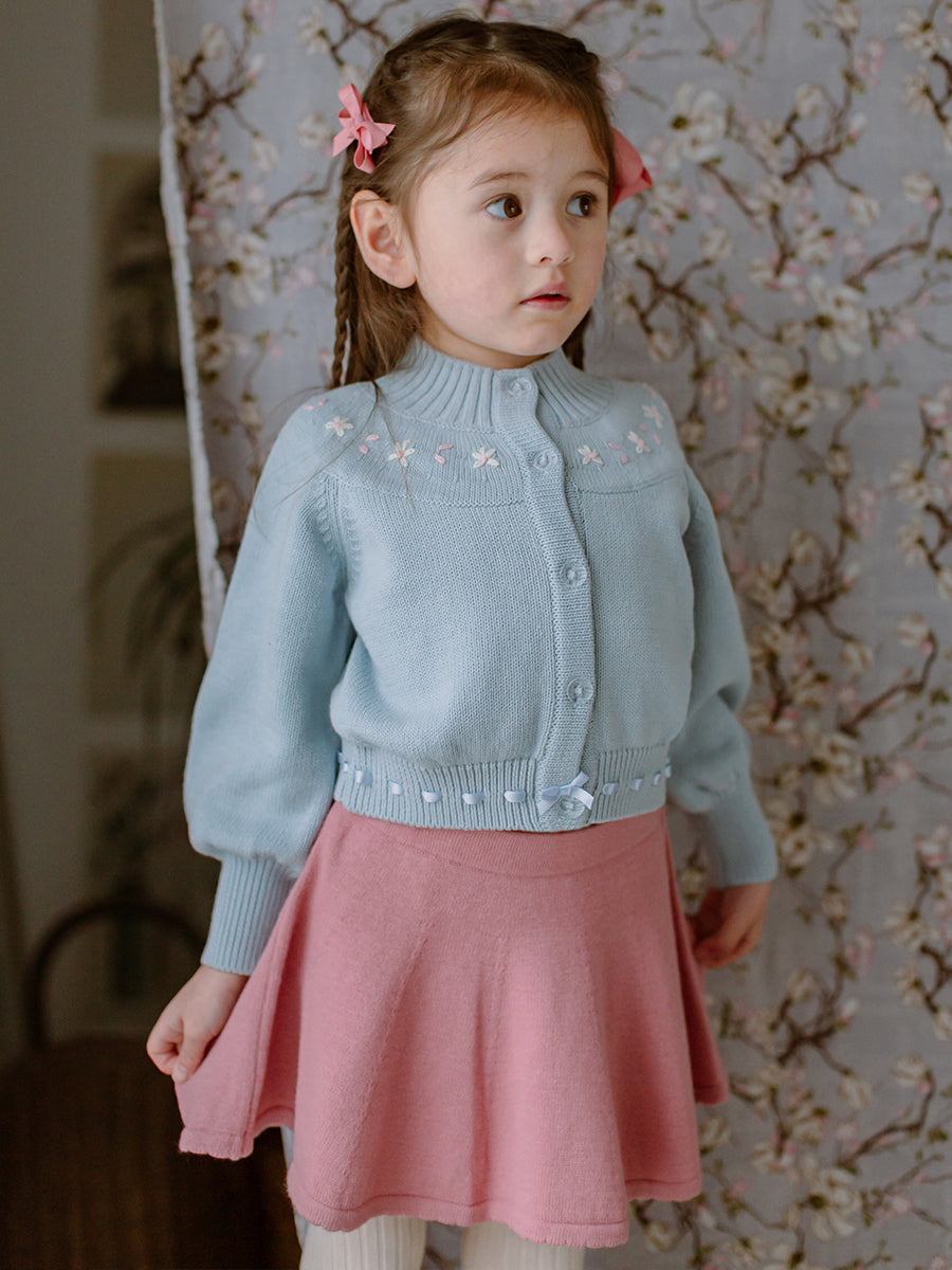 Sandringham Embroidered Cardigan Soda